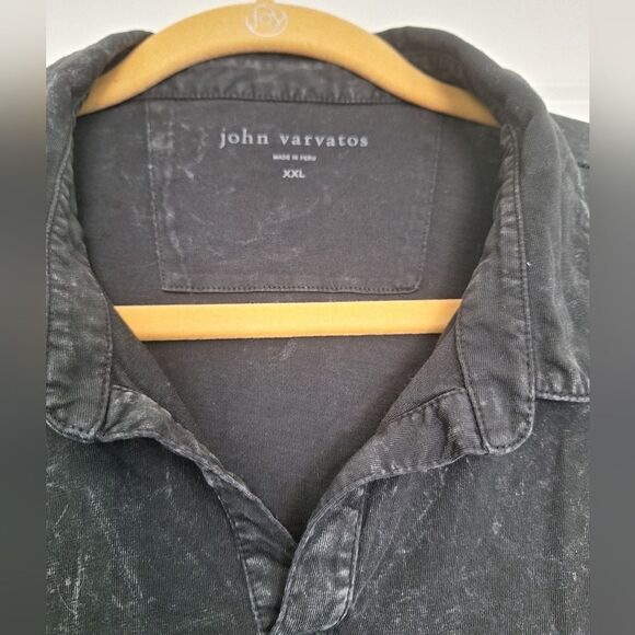 JOHN VARVATOS Black Cotton Polo  Size XXL - Picture 2 of 7